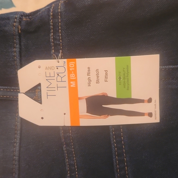 TIME and TRU high rise stretch jeggings fitted - Med sz 8-10 - Picture 6 of 6